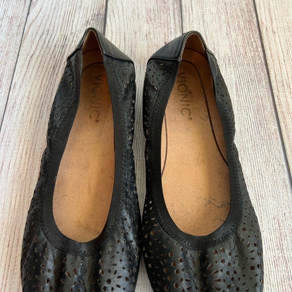 VIONIC Robyn Black Ballet Flats Shoes 6 - Picture 4 of 8